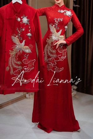 Set áo dài cưới uyen ương chim phụng kiotviet d610dac227b784c5a62133246e1776a6
