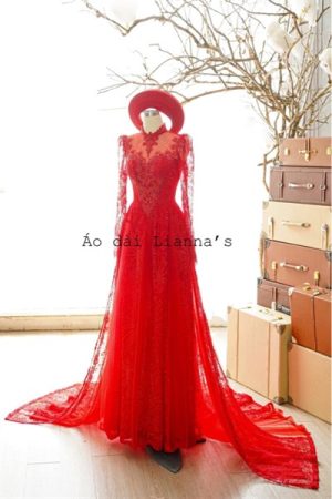 Áo dài cưới đỏ cup nguc kiotviet da5f82a083bd085c2c0db434fb62042c