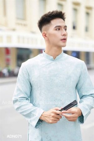 Áo dài nam xanh xám kiotviet dc8edef0a4805e4cba1cfced8e78cde8