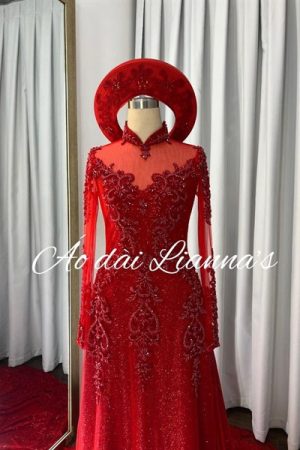 Set áo dài cưới màu burgundy kiotviet e5c4ee6468d1839d755b448a58d271ac