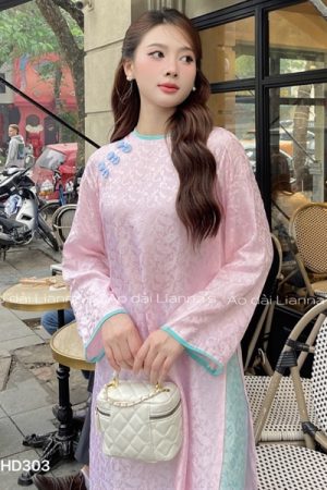 Áo dài lụa hà đông Hồng phấn quần hà đông xanh kiotviet e732a59c69c09d638e8ad844e1084145