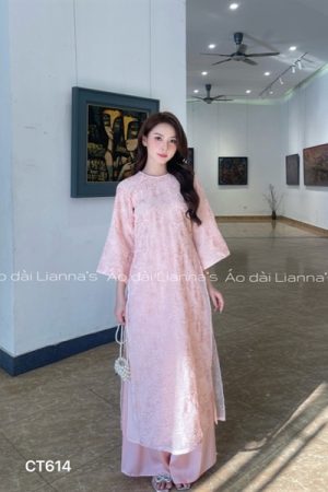 Áo dài suong hoa Hồng mau Hồng kiotviet eee87d7a2afe8414d6d40ffaf4f9cdfb