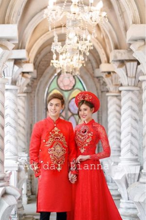 Áo dài cưới thiết kế đỏ (set) kiotviet ef874b7dd72d1662ceddcf53b0f55c7e