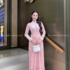 Áo dài nhung họa tiết Hồng kiotviet fc0ed4770a76b0b2d902188f2db3542d