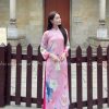 Áo dài cách tan hoạ tiet in hoa sen Hồng kiotviet fd4e6a0cb9cc18a59e6f0b4c7c31e7bf